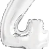 Numerofoliopallot>Riethmüeller Numerofolio 4 hopeanvärinen puhallettava 35 cm