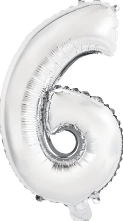 Numerofoliopallot>Riethmüeller Numerofolio 6 hopeanvärinen puhallettava 35 cm