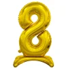 Numerofoliopallot|Erikoisilmapallot>GoDan S.A., ul. Atlasowa 17, 02-437 Warszawa, www.godan.pl Numerofolio 8 jalustalla kullanvärinen 74 cm