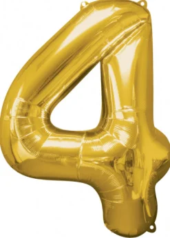 Numerofoliopallot>Anagram International Inc, 7700 Anagram Drive, MN 55344-7307, USA, http://www.anagramballoons.com/ Numerofolio 4 kullanvärinen 86 cm