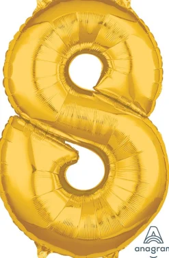 Numerofoliopallot>Anagram International Inc, 7700 Anagram Drive, MN 55344-7307, USA, http://www.anagramballoons.com/ Numerofolio 8 kullanvärinen 66 cm