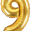 Numerofoliopallot|Erikoisilmapallot>PartyDeco sp. z o.o. sp. k., ul. Kolumba 1, 70-035 Szczecin, www.partydeco.com Numerofolio 9 kullanvärinen ilmatäytteinen 35 cm