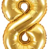 Numerofoliopallot|Erikoisilmapallot>PartyDeco sp. z o.o. sp. k., ul. Kolumba 1, 70-035 Szczecin, www.partydeco.com Numerofolio 8 kullanvärinen ilmatäytteinen 35 cm