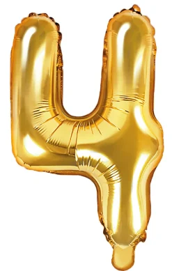 Numerofoliopallot|Erikoisilmapallot>PartyDeco sp. z o.o. sp. k., ul. Kolumba 1, 70-035 Szczecin, www.partydeco.com Numerofolio 4 kullanvärinen ilmatäytteinen 35 cm