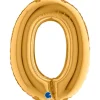 Numerofoliopallot|Erikoisilmapallot>Grabo Numerofolio 0 kullanvärinen puhallettava 35 cm