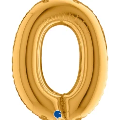 Numerofoliopallot|Erikoisilmapallot>Grabo Numerofolio 0 kullanvärinen puhallettava 35 cm