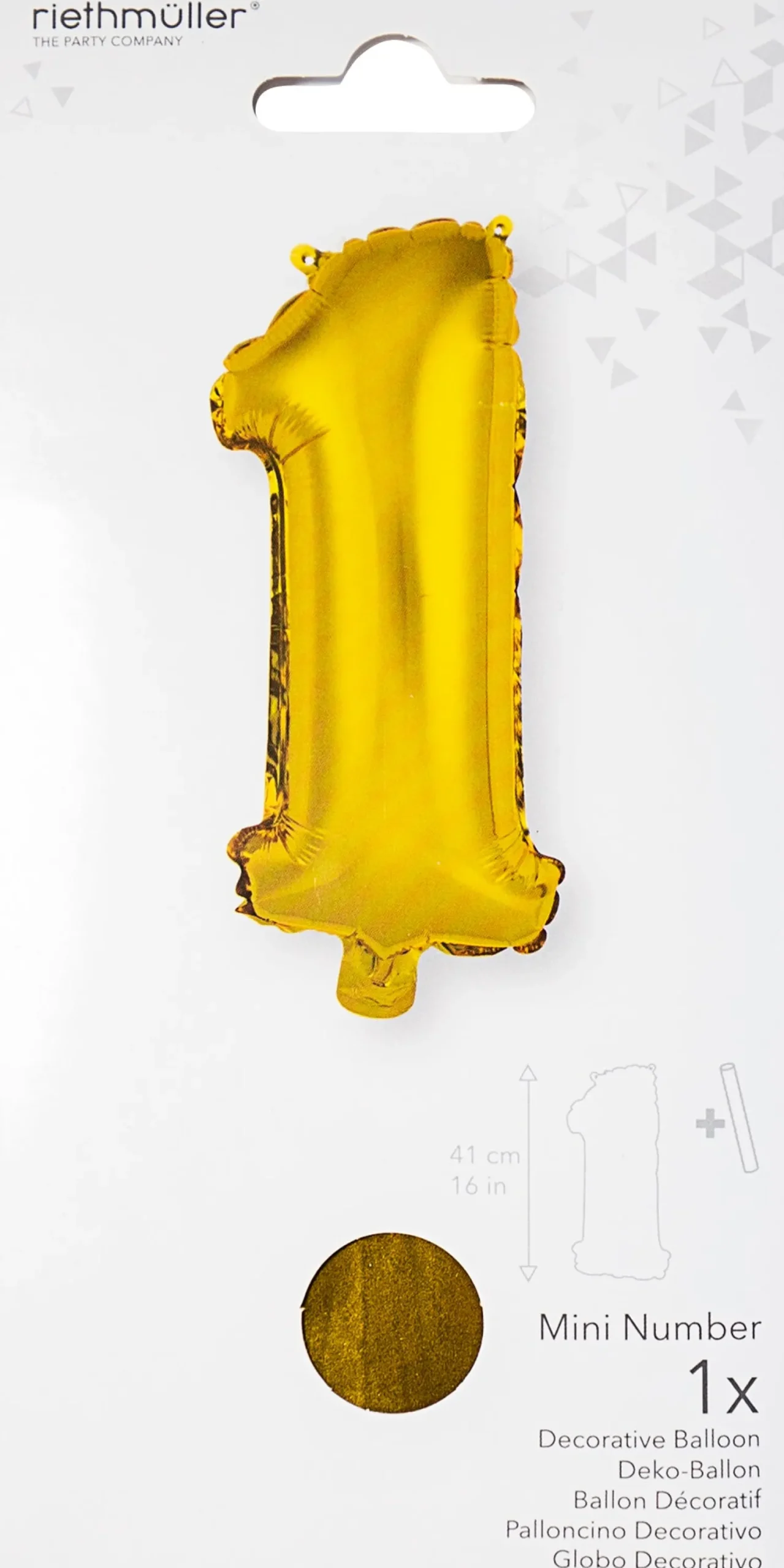 Numerofoliopallot>Riethmüeller Numerofolio 1 kullanvärinen puhallettava 35 cm