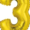 Erikoisilmapallot>Riethmüeller Numerofolio 3 kullanvärinen puhallettava 35 cm