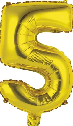 Erikoisilmapallot>Riethmüeller Numerofolio 5 kullanvärinen puhallettava 35 cm
