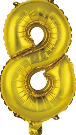 Erikoisilmapallot>Riethmüeller Numerofolio 8 kullanvärinen puhallettava 35 cm