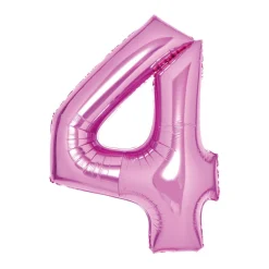 Numerofoliopallot>IV Beck / Amscan Europe GmbH, Dettinger Str. 148, 73230 Kirchheim/Teck, Germany, www.amscan-europe.com Numerofolio 4 pinkki 66 cm