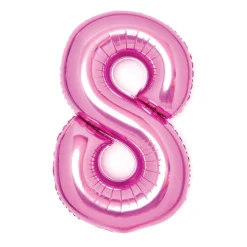 Numerofoliopallot>IV Beck / Amscan Europe GmbH, Dettinger Str. 148, 73230 Kirchheim/Teck, Germany, www.amscan-europe.com Numerofolio 8 pinkki 66 cm