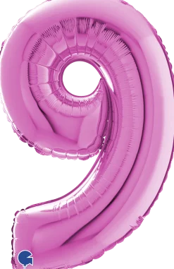 Numerofoliopallot>Grabo Intl Srl, Via del Lavoro 33, 47853 CORIANO, ITALY, www.graboballoons.com Numerofolio 9 pinkki 70 cm