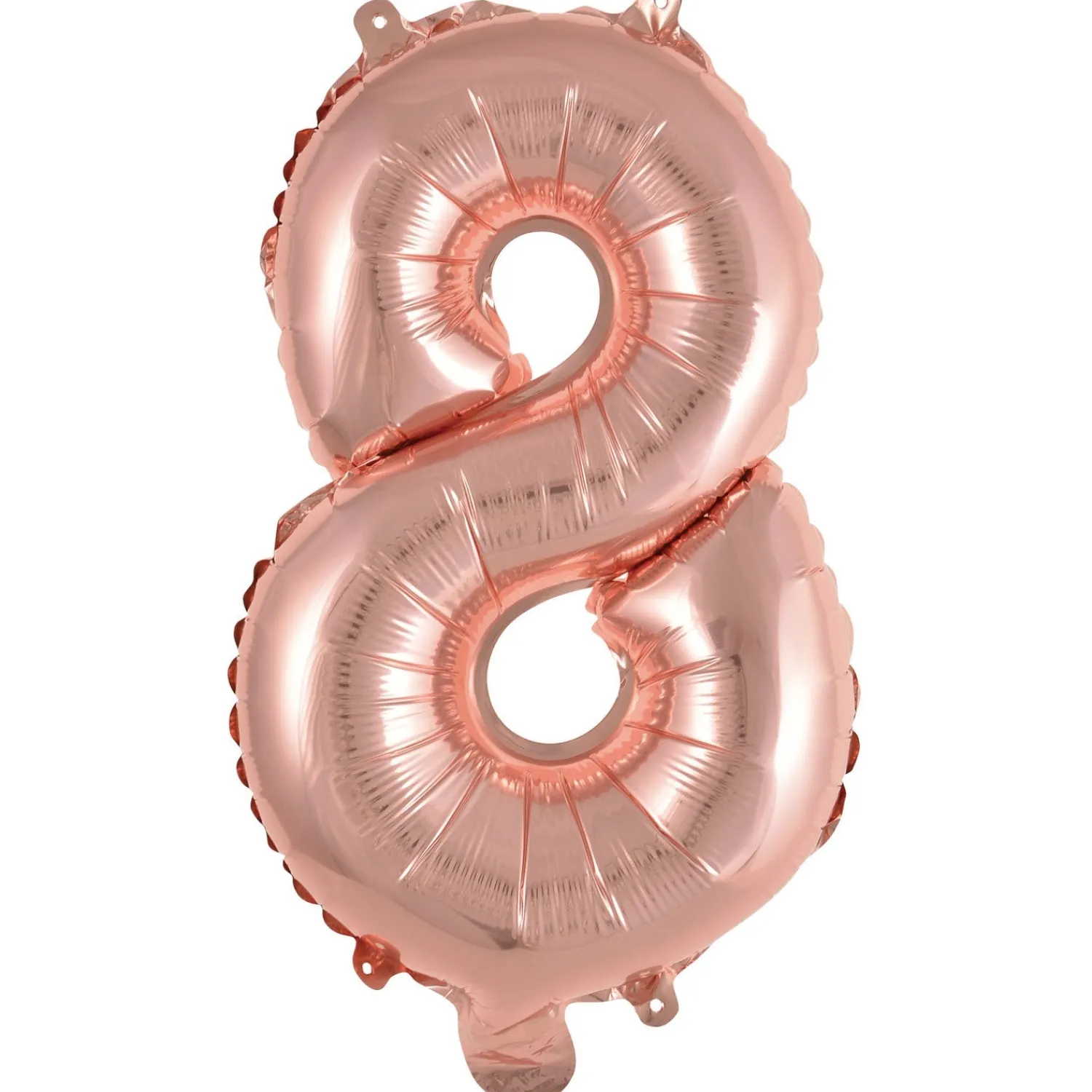 Erikoisilmapallot>Riethmüeller Numerofolio 8 ruusukullanvärinen puhallettava 35 cm