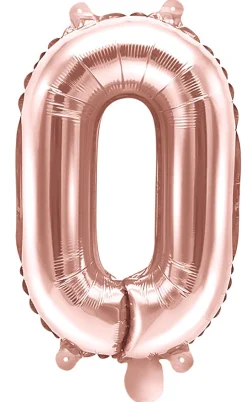 Numerofoliopallot>PartyDeco sp. z o.o. sp. k., ul. Kolumba 1, 70-035 Szczecin, www.partydeco.com Numerofolio 0 ruusukullanvärinen ilmatäytteinen 35 cm