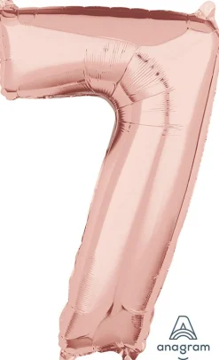 Numerofoliopallot>Anagram International Inc, 7700 Anagram Drive, MN 55344-7307, USA, http://www.anagramballoons.com/ Numerofolio 7 ruusukulta 66 cm