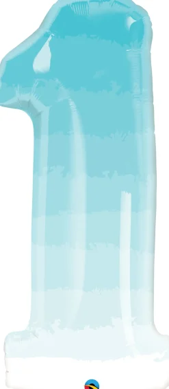 Numerofoliopallot> Numerofolio 1 vaaleansininen 86 cm