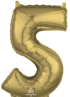 Numerofoliopallot>Anagram International Inc, 7700 Anagram Drive, MN 55344-7307, USA, http://www.anagramballoons.com/ Numerofolio 5 valkokulta 66 cm