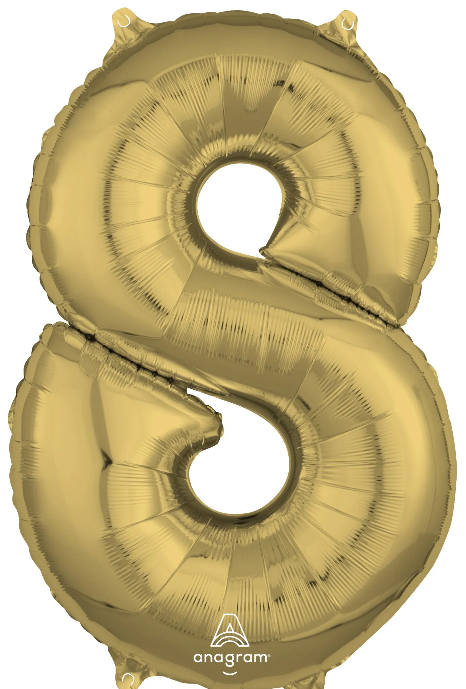 Numerofoliopallot>Anagram International Inc, 7700 Anagram Drive, MN 55344-7307, USA, http://www.anagramballoons.com/ Numerofolio 8 valkokulta 66 cm