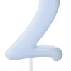 Kynttilät>PartyDeco sp. z o.o. sp. k., ul. Kolumba 1, 70-035 Szczecin, www.partydeco.com Numerokynttilä 2 kruunulla vaaleansininen, 9,5 cm
