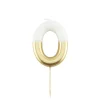 Syntymäpäivät|Syntymäpäivät>Givi Italia S.r.l, Via Ennio de Monte 117r, 16014 ISOVERDE, www.giviitalia.com Numerokynttilä 0 valkoinen-kulta
