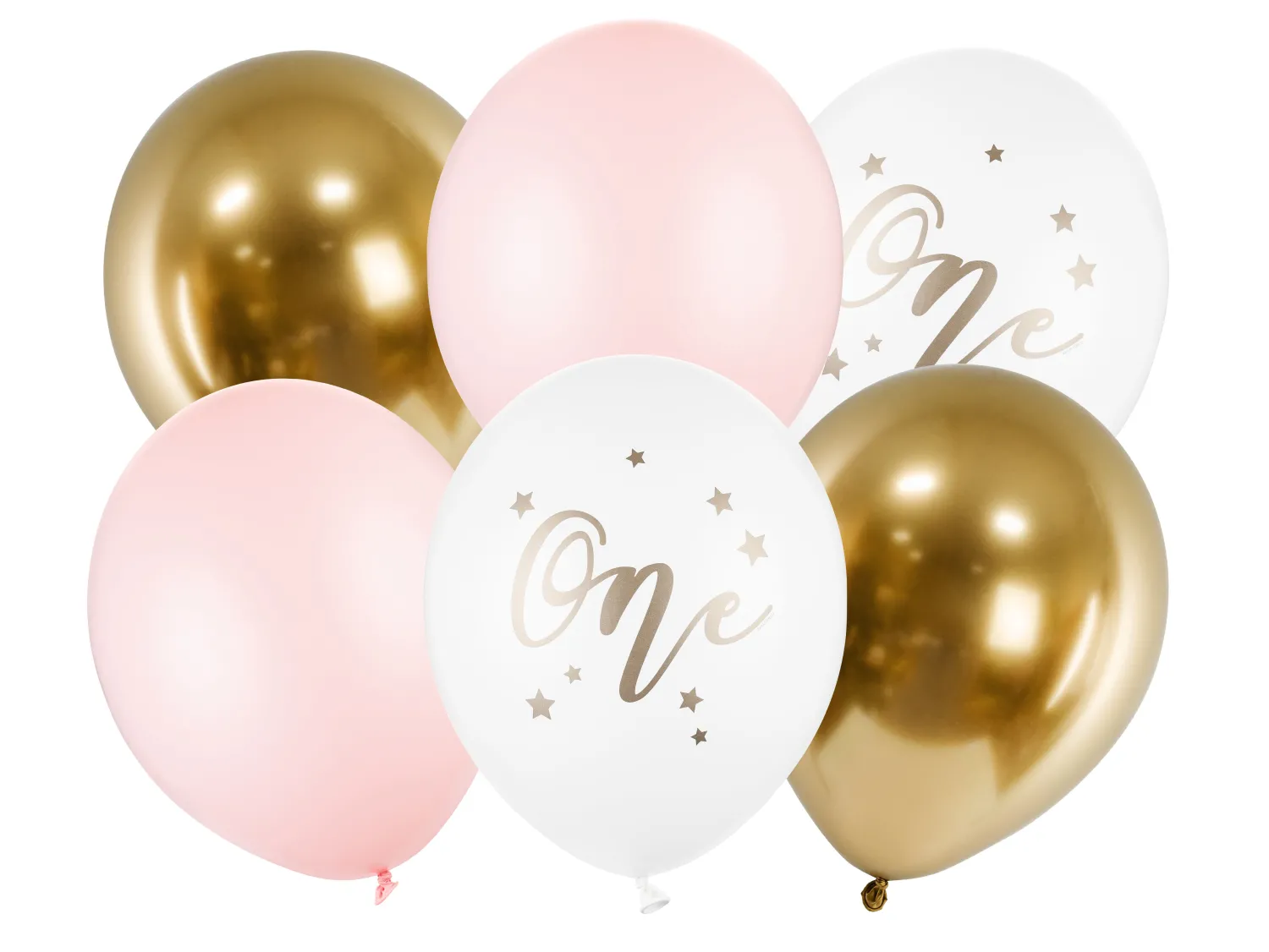 Syntymäpäivät|Syntymäpäivät>PartyDeco sp. z o.o. sp. k., ul. Kolumba 1, 70-035 Szczecin, www.partydeco.com One ilmapallo 30 cm kulta ja vaaleanpunainen 6 kpl/pss