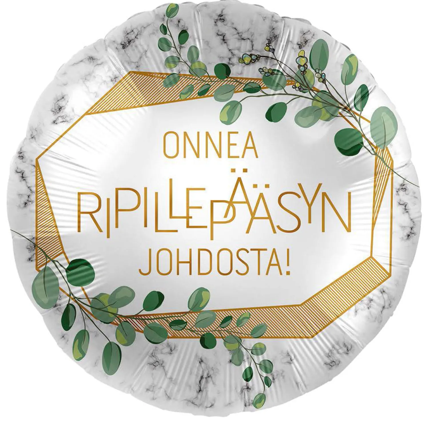 Pienet Foliopallot>Premioloon Onnea ripillepääsyn johdosta foliopallo