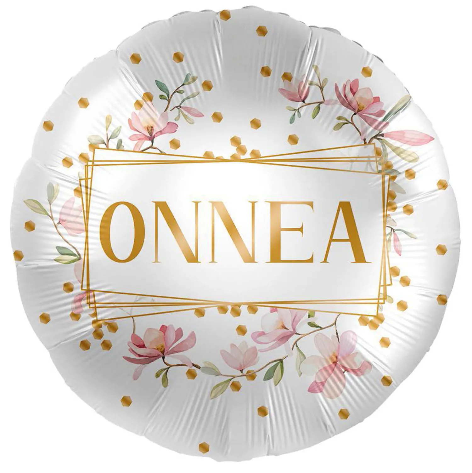 Pienet Foliopallot>Premioloon Onnea vaaleanpunaiset kukat foliopallo