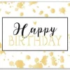 Syntymäpäivät|Syntymäpäivät>Artebene Gmbh Onnittelukortti 21 x 8 cm - Happy Birthday kullanvärinen