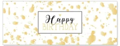 Syntymäpäivät|Syntymäpäivät>Artebene Gmbh Onnittelukortti 21 x 8 cm - Happy Birthday kullanvärinen
