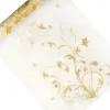 Organzat Ja Tyllit>PartyDeco sp. z o.o. sp. k., ul. Kolumba 1, 70-035 Szczecin, www.partydeco.com Organza valkoinen kultakuviolla 900 x 36 cm