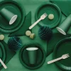 Lautaset|Värikattaus>PartyDeco sp. z o.o. sp. k., ul. Kolumba 1, 70-035 Szczecin, www.partydeco.com Pahvilautanen vihreä, 23 cm 6 kpl/pkt