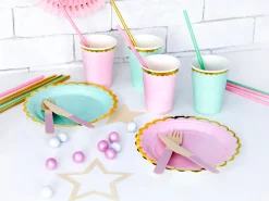 Häät|Häät>PartyDeco sp. z o.o. sp. k., ul. Kolumba 1, 70-035 Szczecin, www.partydeco.com Pastelli pahvimuki mintunvihreä 6 kpl/pkt
