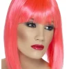 Penkkarit|Muut Asusteet>Smiffys II Ltd., New Lane, Leeds, LS11 5DZ United Kingdom, www.smiffys.com Peruukki Glam, neon pinkki polkka otsahiuksilla