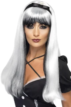 Muut Asusteet|Halloween>Smiffys II Ltd., New Lane, Leeds, LS11 5DZ United Kingdom, www.smiffys.com Peruukki lumoava, mustavalkoinen