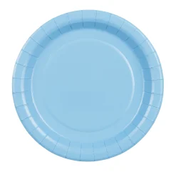 Lautaset|Värikattaus>PartyDeco sp. z o.o. sp. k., ul. Kolumba 1, 70-035 Szczecin, www.partydeco.com Pieni pahvilautanen vaaleansininen, 18 cm 6 kpl/pkt