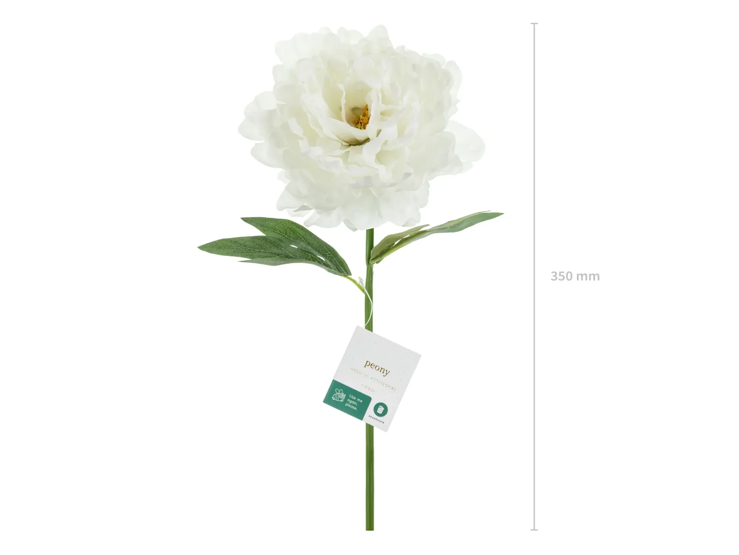 Ystävänpäivä|Muut Koristeet Ja Rekvisiitat>PartyDeco sp. z o.o. sp. k., ul. Kolumba 1, 70-035 Szczecin, www.partydeco.com Pioni 35 cm, valkoinen