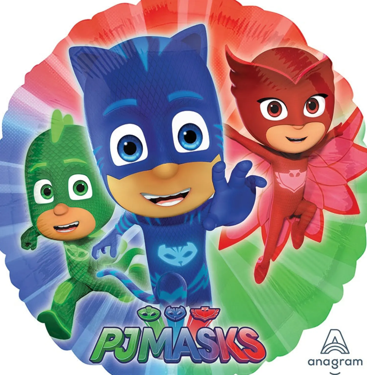 Pienet Foliopallot>Anagram International Inc, 7700 Anagram Drive, MN 55344-7307, USA, http://www.anagramballoons.com/ PJ Masks Pyjamasankarit foliopallo