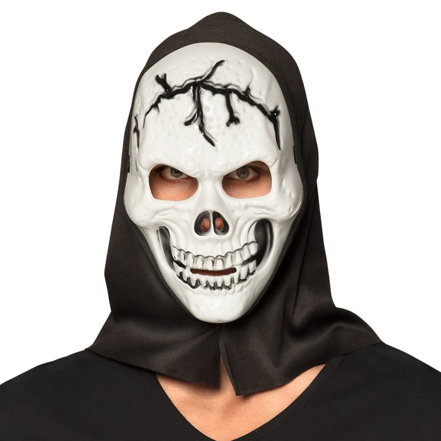 Naamarit Ja Silmikot|Halloween>Boland Party Partners, P. O. Box 518, AK ALPHEN A/D RIJN, https://boland.eu Pääkallonaamari hupulla