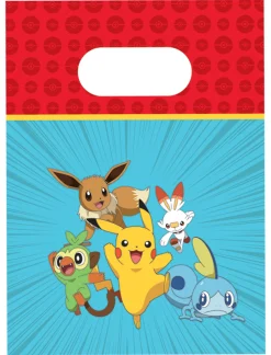 Pokemon|Herkkupussit, Kipot Ja Laatikot>Procos S.A., 56th KLM Paleas Ethnikis, 320-11 Inofita Greece, www.procos.gr Pokemon kaverilahjapussi paperinen 4kpl/pkt