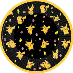 Lautaset|Pokemon>IV Beck / Amscan Europe GmbH, Dettinger Str. 148, 73230 Kirchheim/Teck, Germany, www.amscan-europe.com Pokemon pieni pahvilautanen 18 cm 8 kpl/pkt