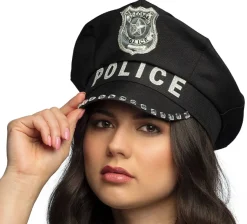 Penkkarit|Muut Asusteet>Boland Party Partners, P. O. Box 518, AK ALPHEN A/D RIJN, https://boland.eu Poliisihattu timanttikoristein