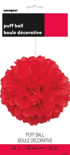 Häät|Häät>Unique Party Europe Pom Pom punainen koriste, halk. 41,6 cm