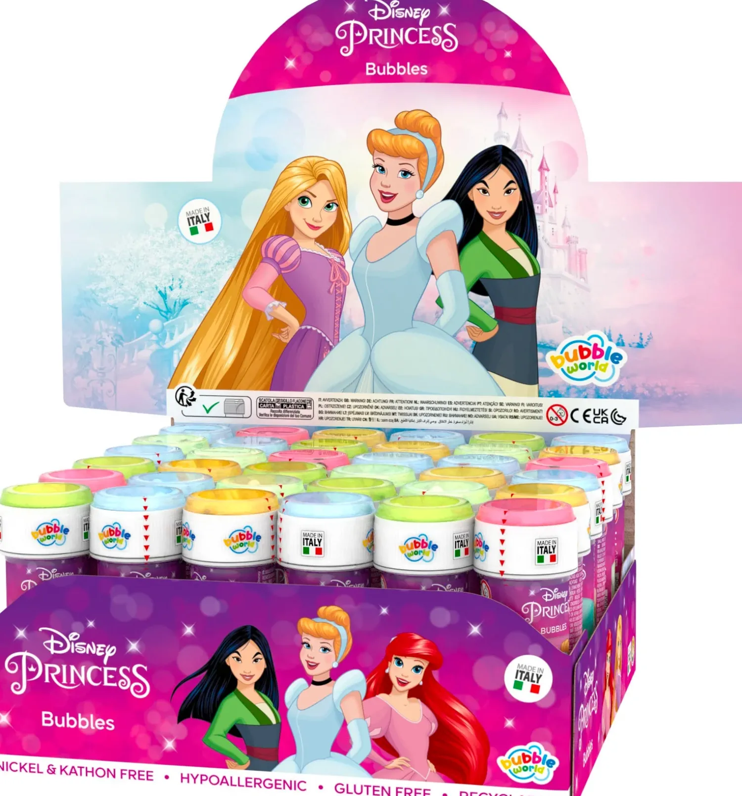 Saippuakuplat|Disney Prinsessat>Dulcop International SpA, via Idice 2/a, 40068 San Lazzaro di S. (Bo), www.dulcop.com Prinsessa saippuakuplat 60 ml