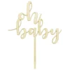 Leivontakoristeet|Muut Koristeet Ja Rekvisiitat>PartyDeco sp. z o.o. sp. k., ul. Kolumba 1, 70-035 Szczecin, www.partydeco.com Puinen kakkukoriste Oh baby, 17cm