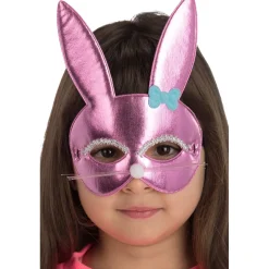 Pääsiäinen|Naamarit Ja Silmikot>CARNIVAL TOYS SRL, VIA GOLDONI 1, 48026 GODO DI RUSSI, RA, www.carnivaltoys.it Puolinaamari vaaleanpunainen pupu