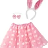 Pääsiäinen|Muut Asusteet>CARNIVAL TOYS SRL, VIA GOLDONI 1, 48026 GODO DI RUSSI, RA, www.carnivaltoys.it Pupu asusetti; tyllihame, pupunkorvat ja rusetti