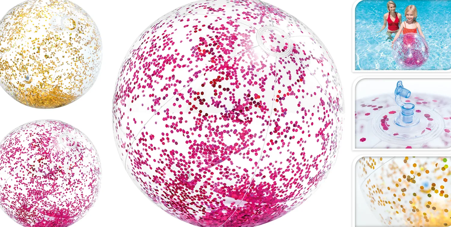 Kesätuotteet|Kesätuotteet>Koopman International B.V., Distelweg 88, 1031 HH AMSTERDAM, www.koopmanint.com Rantapallo kimalle 51 cm 1 kpl/pkt, pinkki tai kullanvärinen