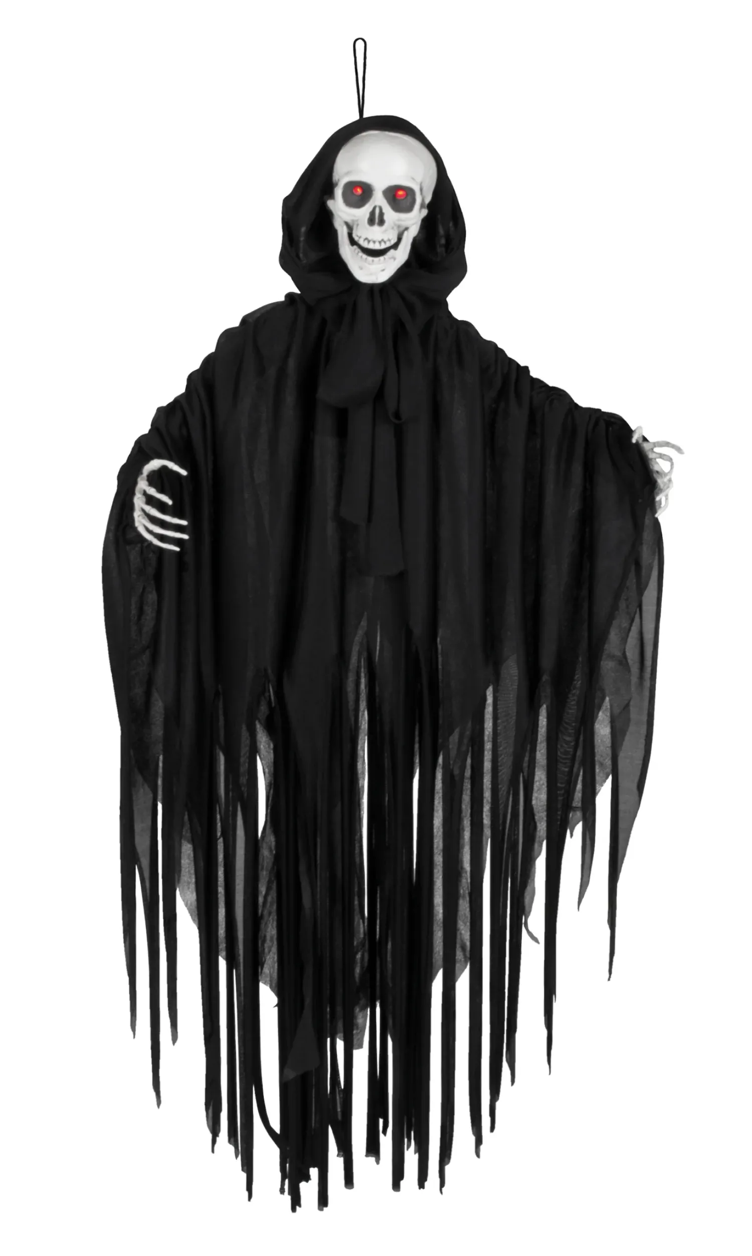 Ripustettavat Hahmot|Halloween>Boland Party Partners, P. O. Box 518, AK ALPHEN A/D RIJN, https://boland.eu Ripustettava luuranko 90 cm äänellä, valolla ja liikkeellä