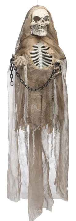 Ripustettavat Hahmot|Halloween>Boland Party Partners, P. O. Box 518, AK ALPHEN A/D RIJN, https://boland.eu Ripustettava luurankokoriste 180 cm äänellä, valolla ja liikkeellä